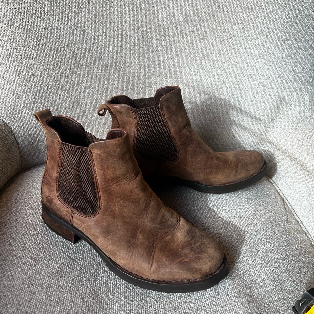 Brown Leather Ankle Boots
